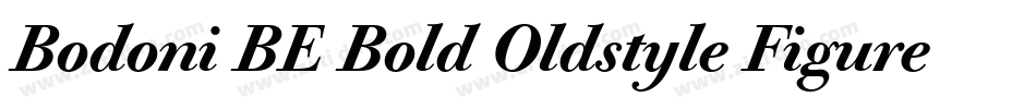 Bodoni BE Bold Oldstyle Figures字体转换